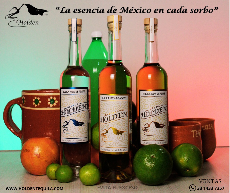 Caja de Tequila Blanco y Reposado 100% Agave Holden